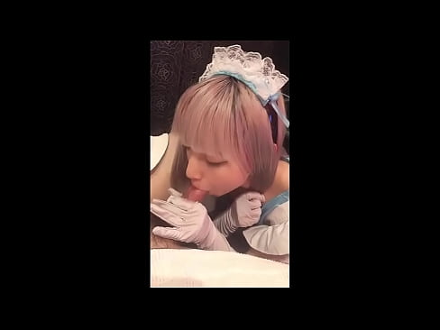 ❤️ Японский идол [mayuka], костюм французской горничной, часть 1, минет и дрочка с лосьоном ❌ Анал у нас ❌